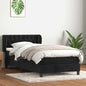 Boxspring met matras fluweel zwart 80x210 cm
