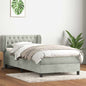 Boxspring met matras fluweel lichtgrijs 100x210 cm