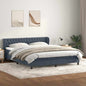 Boxspring met matrassen fluweel donkergrijs 180x210 cm