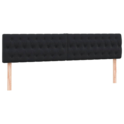 Boxspring met matrassen fluweel zwart 200x210 cm