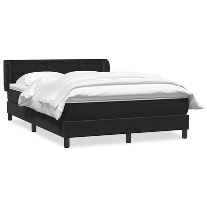 Boxspring met matras fluweel zwart 160x210 cm