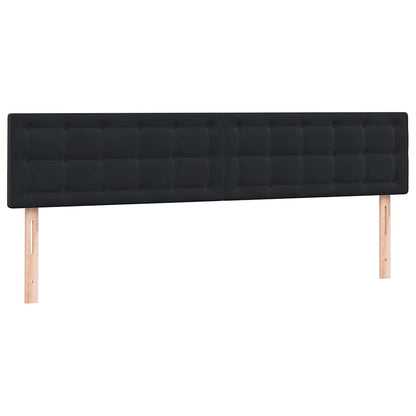 Boxspring met matrassen fluweel zwart 200x210 cm