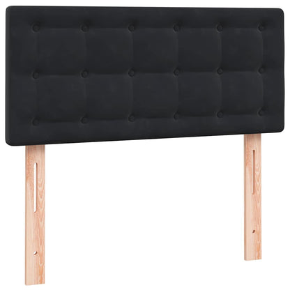 Boxspring met matras fluweel zwart 80x220 cm