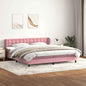 Boxspringbed met matrassen 180x220 cm fluweel roze