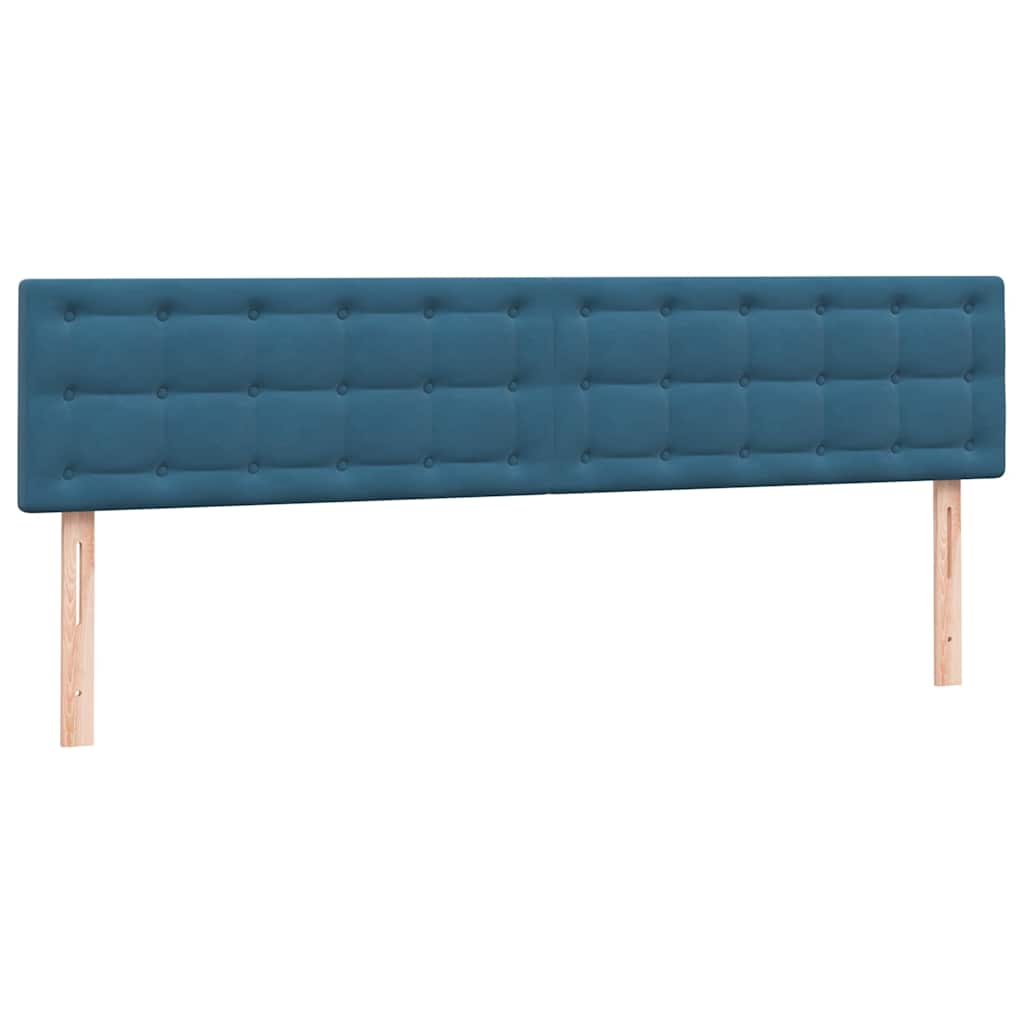 Boxspringbed met matrassen 200x220 cm fluweel donkerblauw