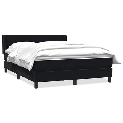 Boxspring met matras fluweel zwart 160x220 cm
