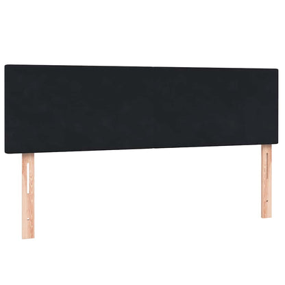 Boxspring met matras fluweel zwart 160x220 cm