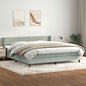 Boxspring met matras fluweel lichtgrijs 200x220 cm