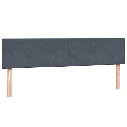 Boxspring met matras fluweel donkergrijs 200x220 cm