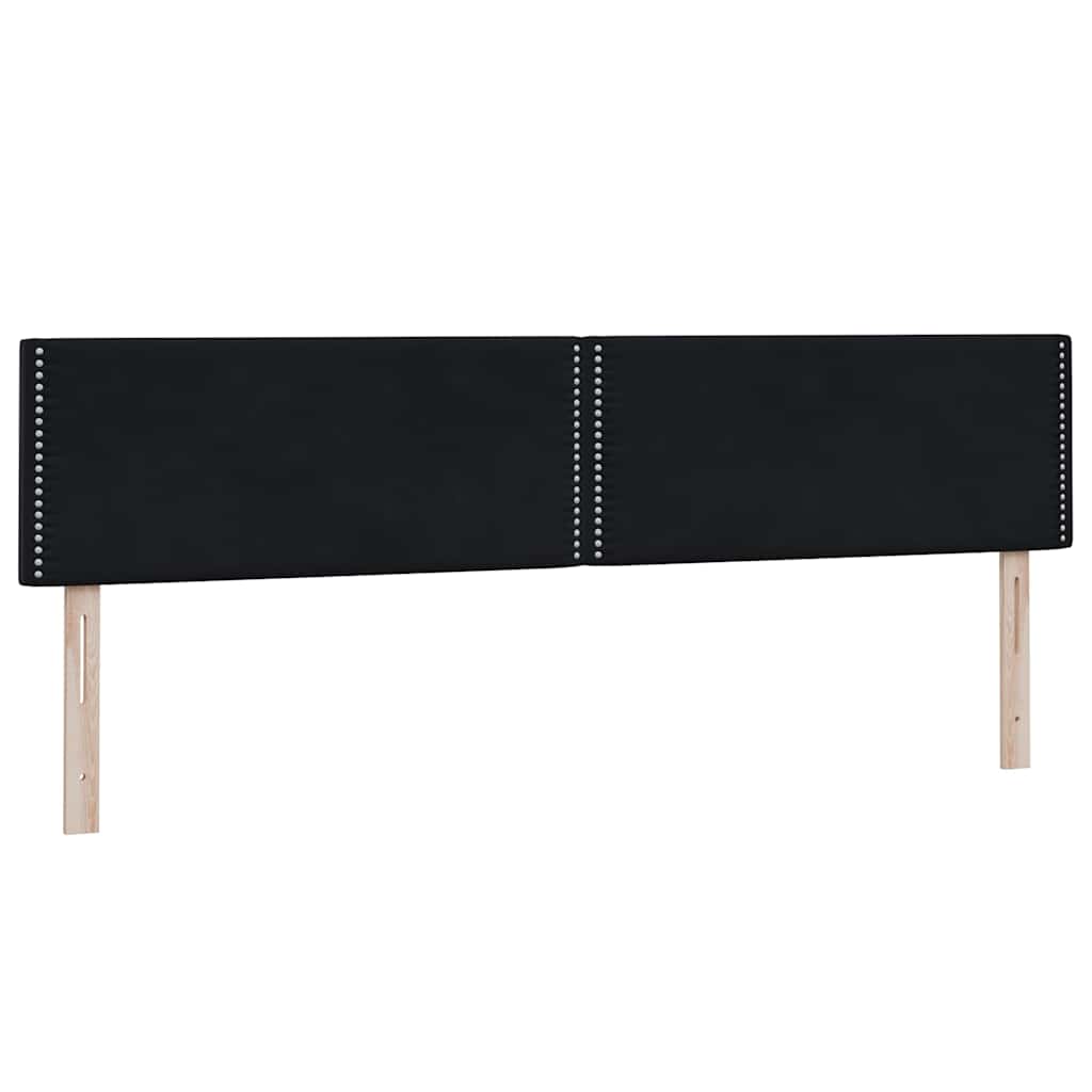 Boxspring met matras fluweel zwart 180x220 cm