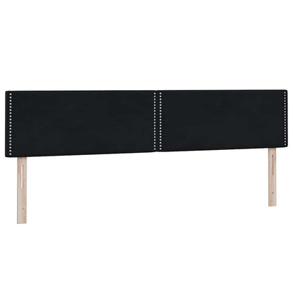 Boxspring met matras fluweel zwart 180x220 cm