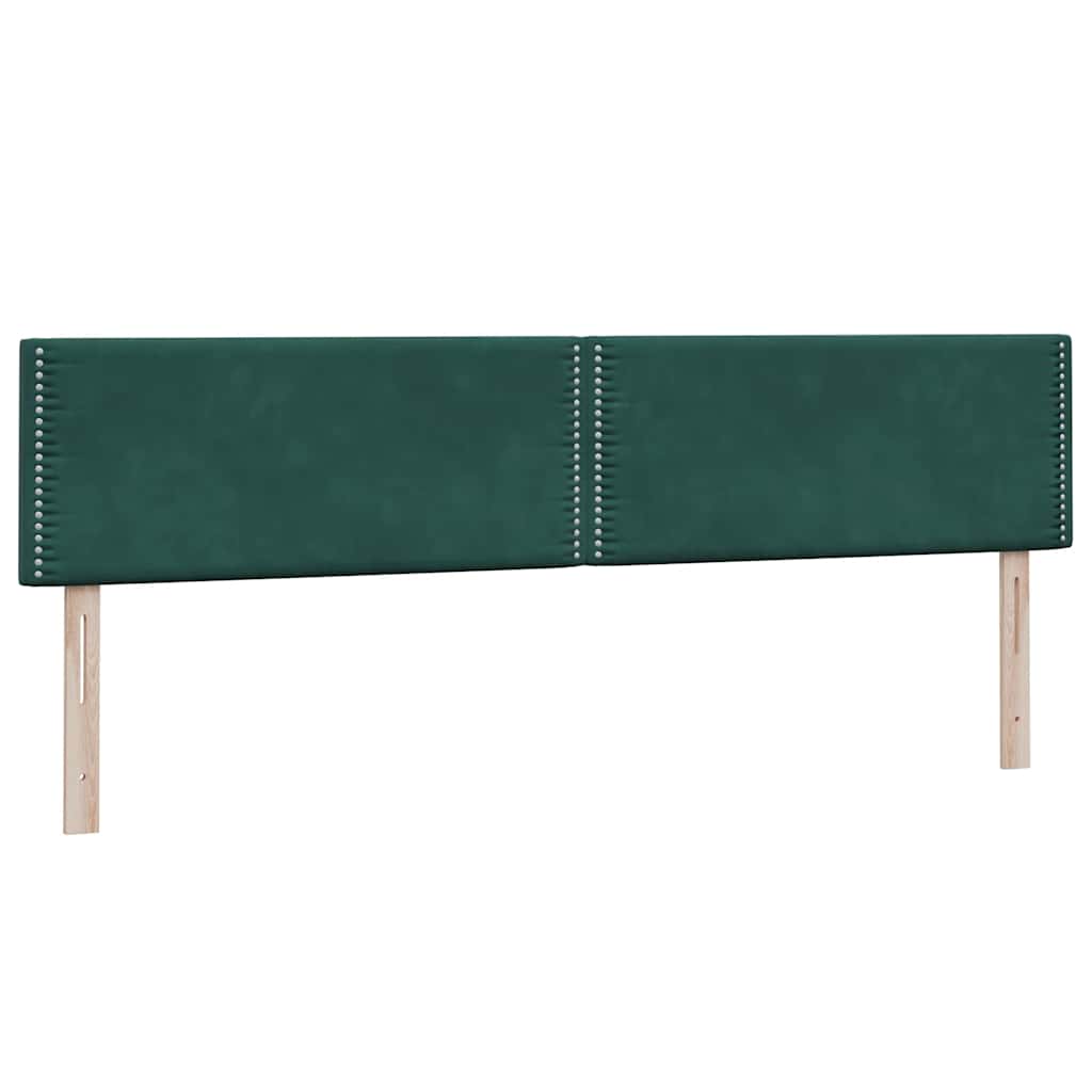 Boxspring met matras fluweel donkergroen 180x220 cm