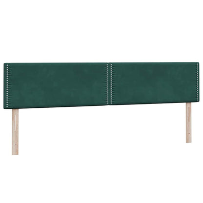 Boxspring met matras fluweel donkergroen 200x220 cm