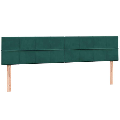 Boxspring met matras fluweel donkergroen 200x220 cm
