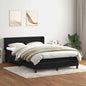 Boxspring met matras fluweel zwart 160x220 cm