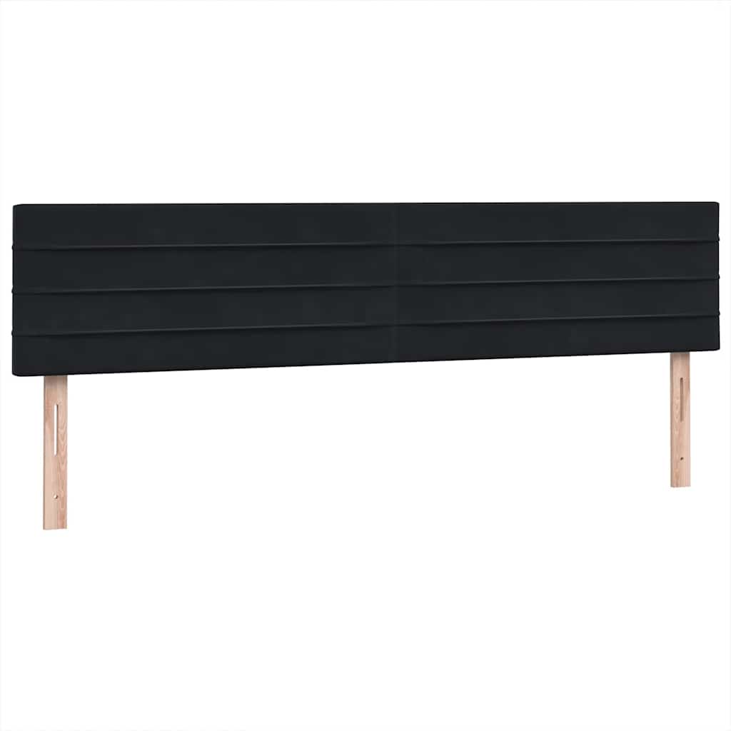 Boxspring met matras fluweel zwart 180x220 cm