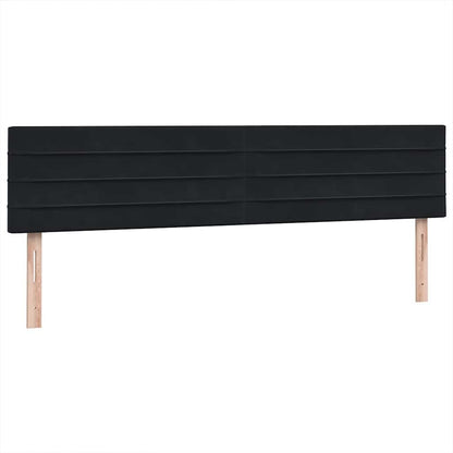 Boxspring met matras fluweel zwart 180x220 cm