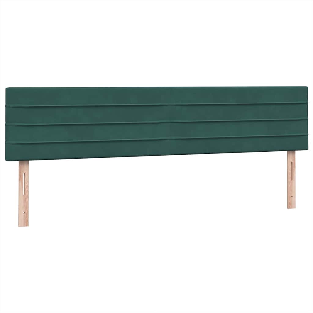 Boxspring met matras fluweel donkergroen 200x220 cm