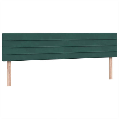 Boxspring met matras fluweel donkergroen 200x220 cm