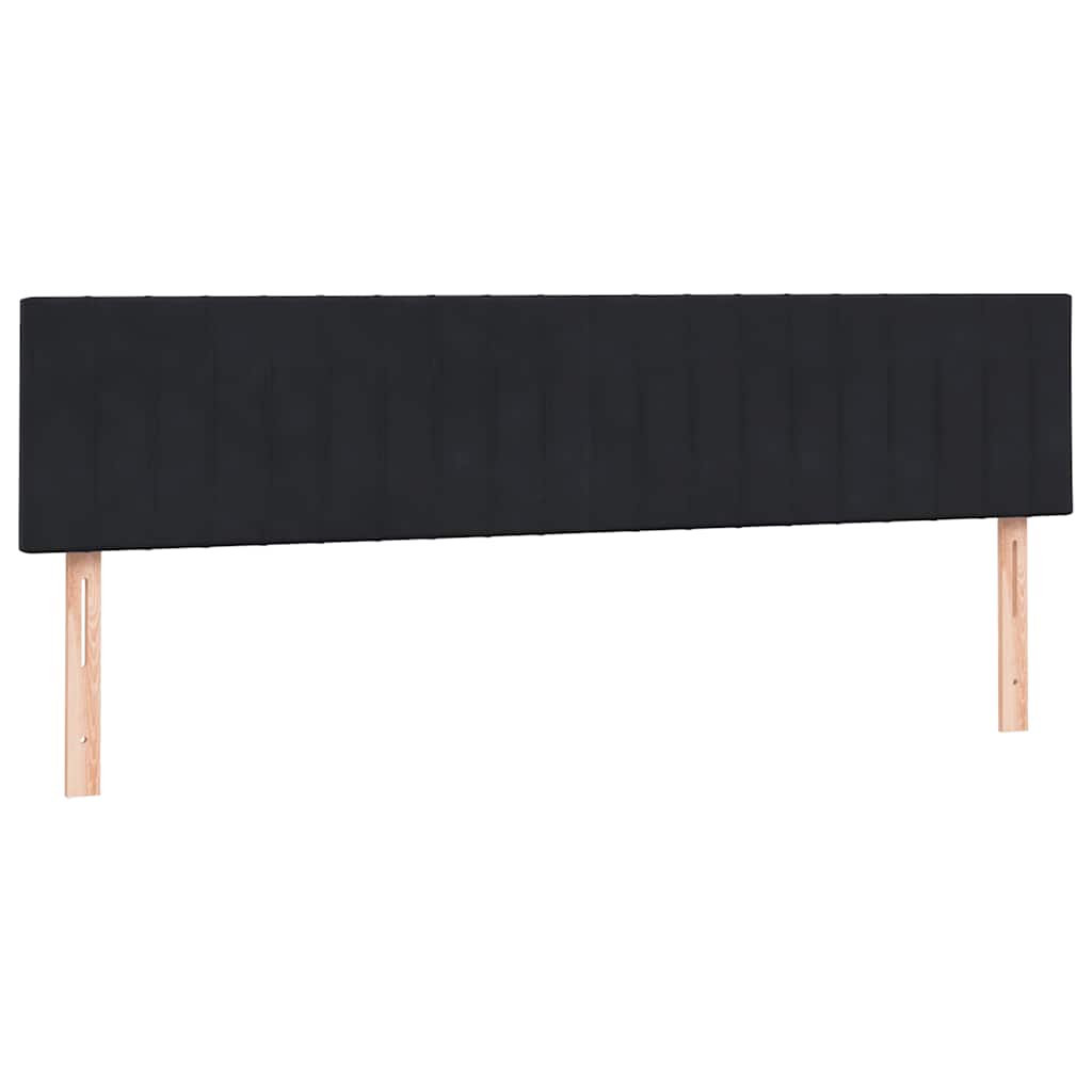 Boxspring met matras fluweel zwart 180x220 cm