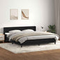 Boxspring met matras fluweel zwart 180x220 cm