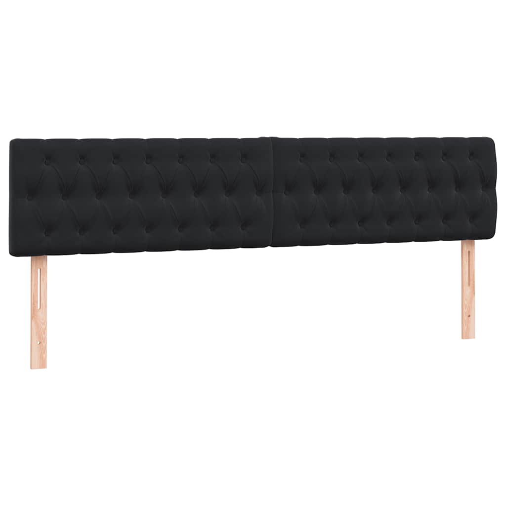 Boxspring met matras fluweel zwart 180x220 cm