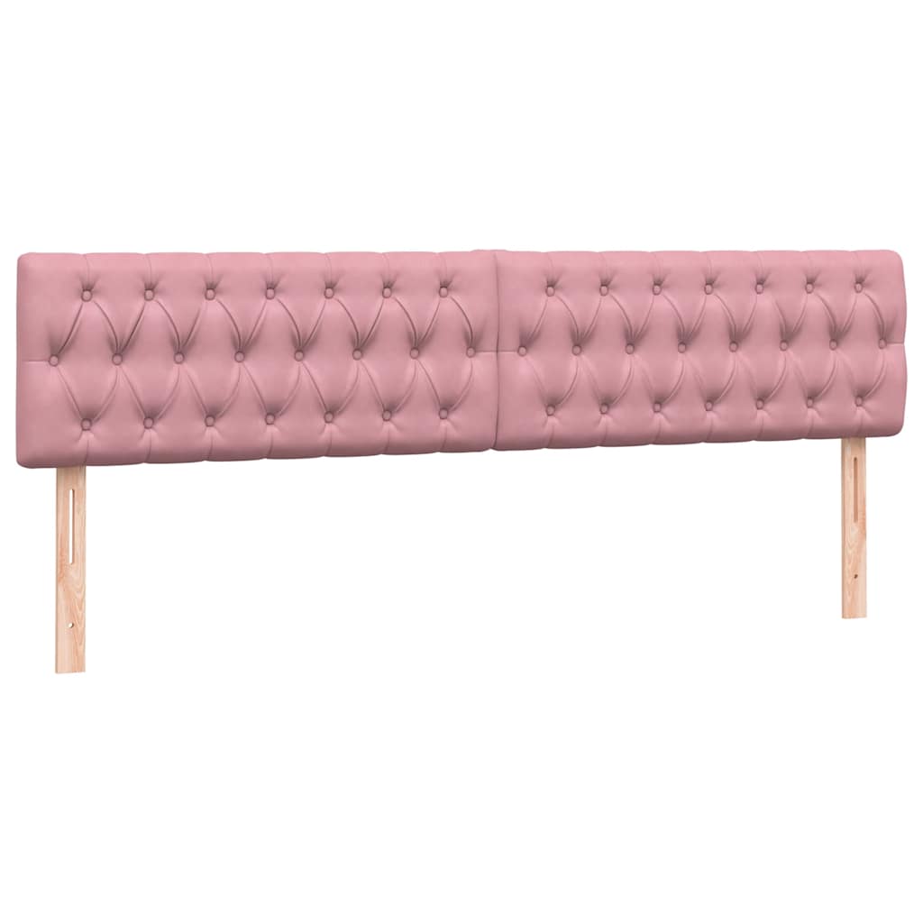 Boxspring met matras fluweel roze 180x220 cm
