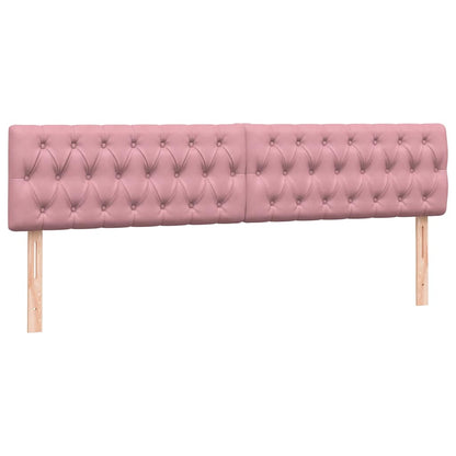Boxspring met matras fluweel roze 180x220 cm