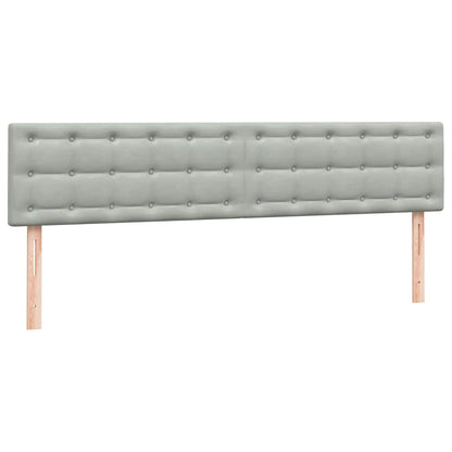 Boxspring met matras fluweel lichtgrijs 180x220 cm