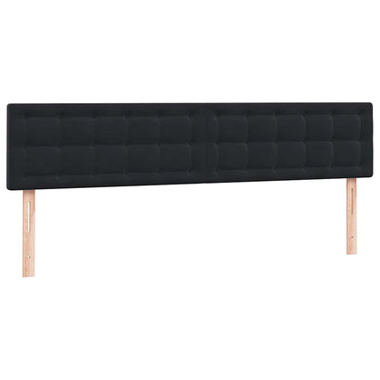 Boxspring met matras fluweel zwart 180x220 cm