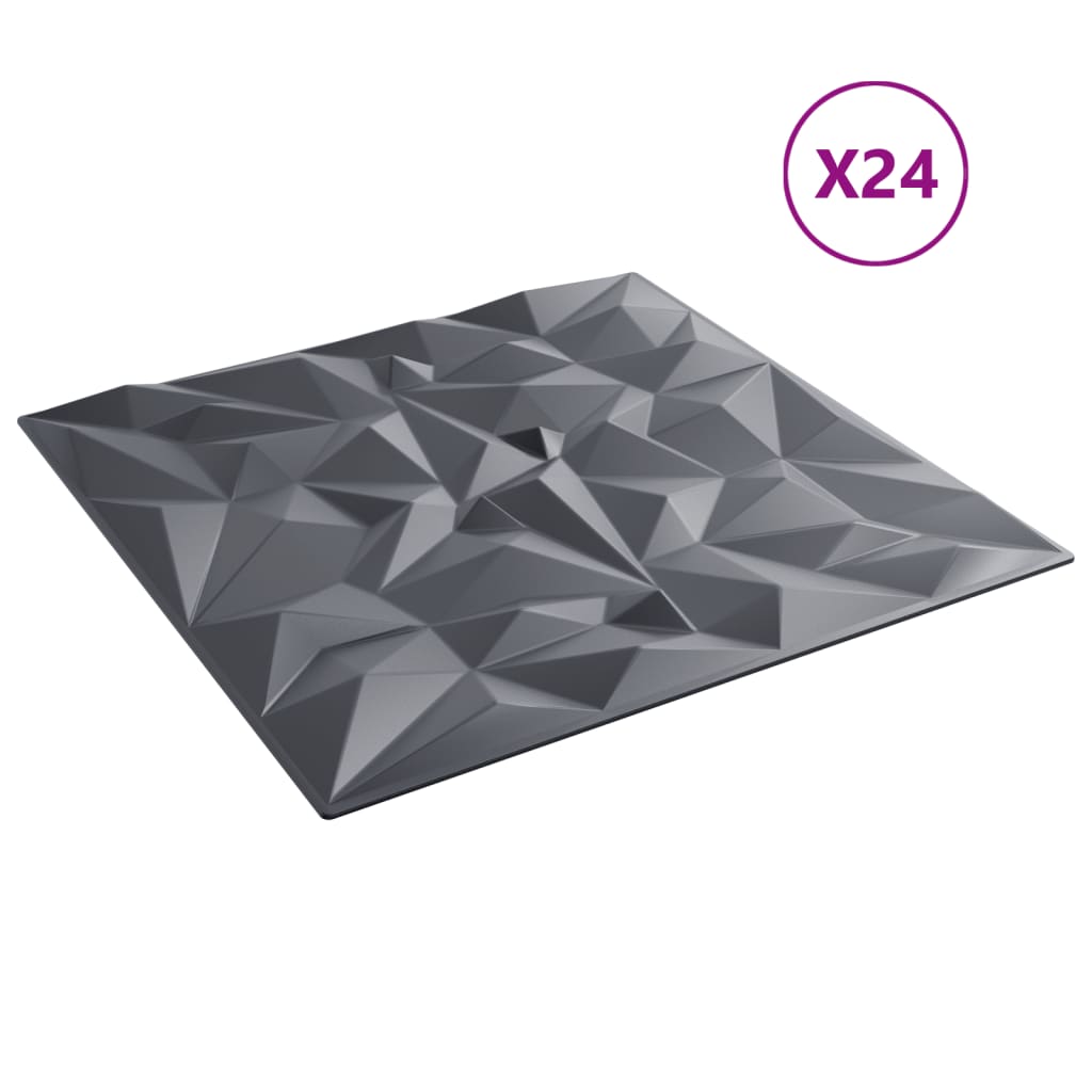 Wandpanelen Amethist 6 M² 50X50 Cm Xps Grijs 24 Amethist grijs