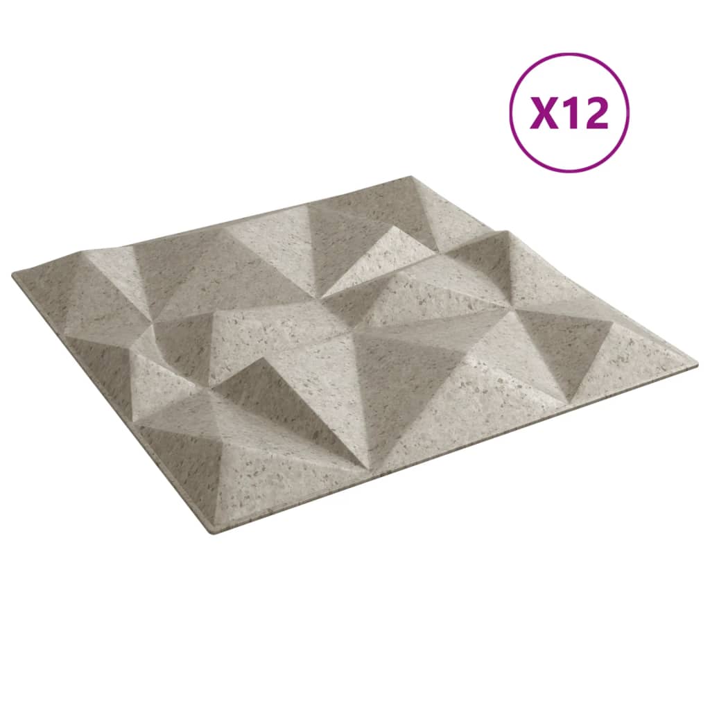 Wandpanelen Diamant 3 M² 50X50 Cm Xps Beton 12 Diamant betonkleurig