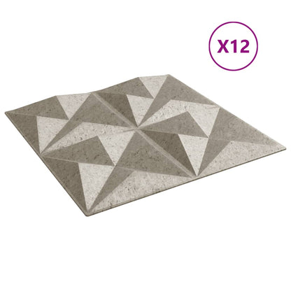 Wandpanelen Origami 3 M² 50X50 Cm Xps Beton 12 Origami betonkleurig