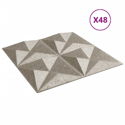 Wandpanelen Origami 12 M² 50X50 Cm Xps Beton 48 Origami betonkleurig