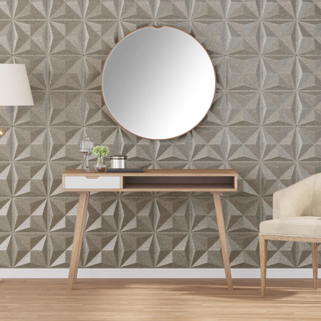 Wandpanelen Origami 12 M² 50X50 Cm Xps Beton 48 Origami betonkleurig