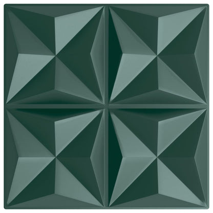 Wandpanelen Origami 3 M² 50X50 Cm Xps Groen 12 Origami grijs