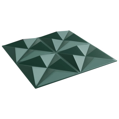 Wandpanelen Origami 3 M² 50X50 Cm Xps Groen 12 Origami grijs