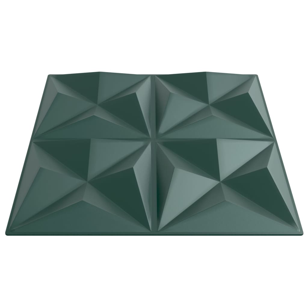Wandpanelen Origami 3 M² 50X50 Cm Xps Groen 12 Origami grijs