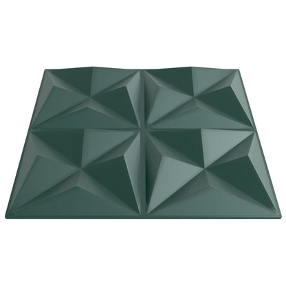 Wandpanelen Origami 3 M² 50X50 Cm Xps Groen 12 Origami grijs