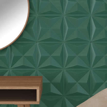 Wandpanelen Origami 6 M² 50X50 Cm Xps Groen 24 Origami grijs