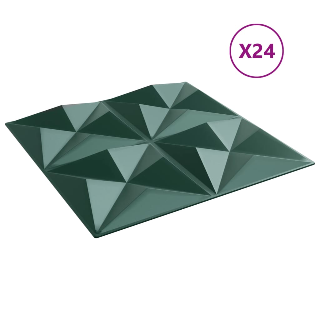 Wandpanelen Origami 6 M² 50X50 Cm Xps Groen 24 Origami grijs