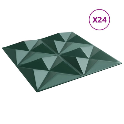 Wandpanelen Origami 6 M² 50X50 Cm Xps Groen 24 Origami grijs
