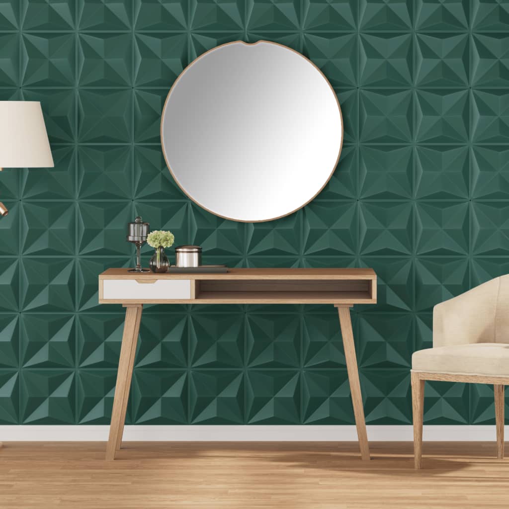 Wandpanelen Origami 6 M² 50X50 Cm Xps Groen 24 Origami grijs