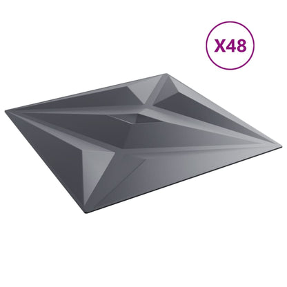 Wandpanelen Ster 12 M² 50X50 Cm Xps Grijs 48 Grijze sterren