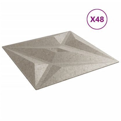 Wandpanelen Ster 12 M² 50X50 Cm Xps Beton 48 Ster betonkleurig