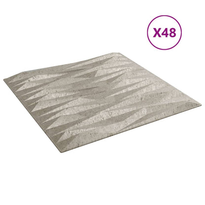 Wandpanelen Steen 12 M² 50X50 Cm Xps Beton 48 Steen betonkleurig