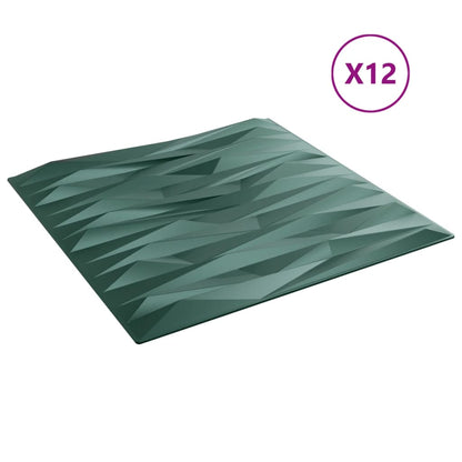 Wandpanelen Steen 3 M² 50X50 Cm Xps Groen 12 Steen groen