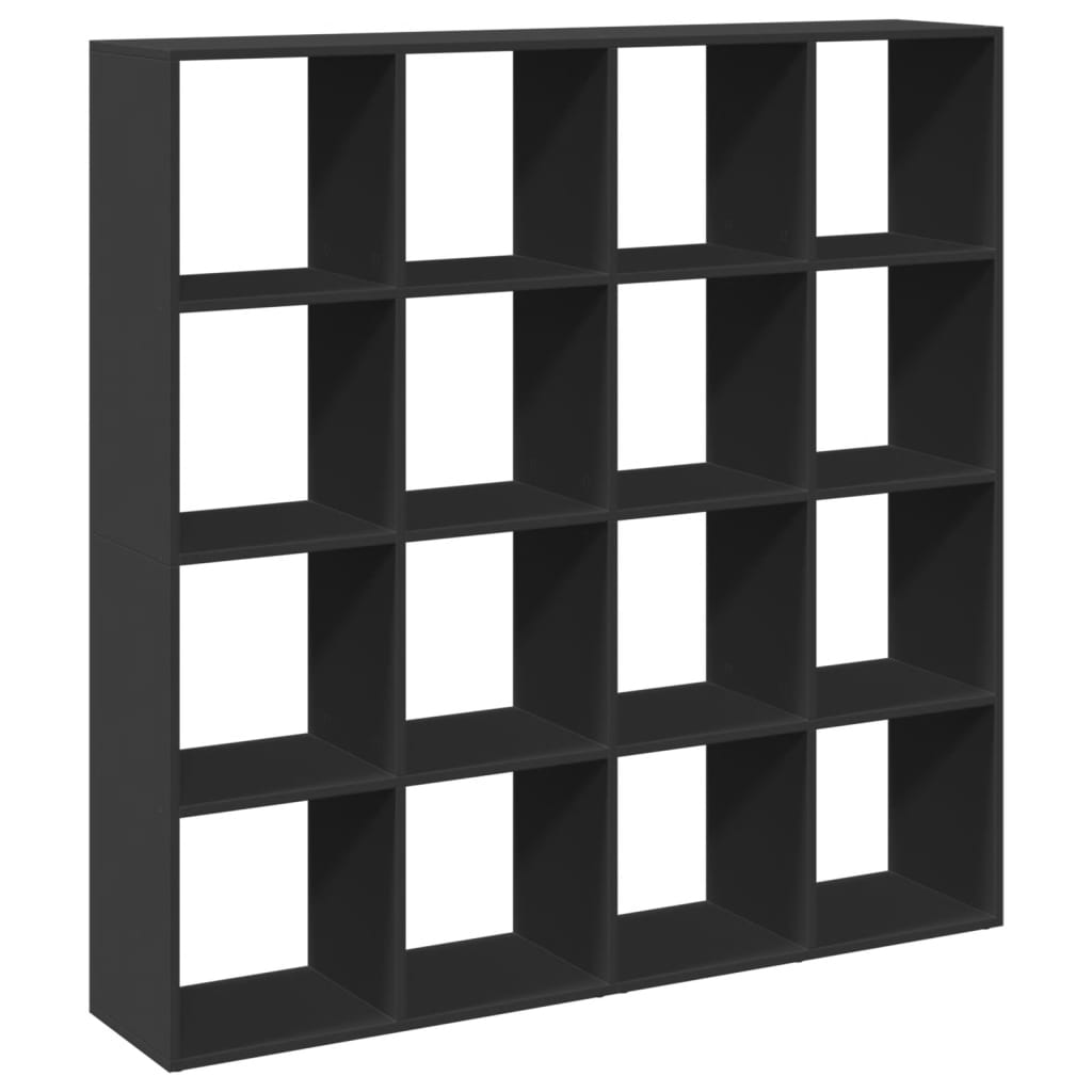 Boekenkast 137,5x29x137,5 cm bewerkt hout zwart