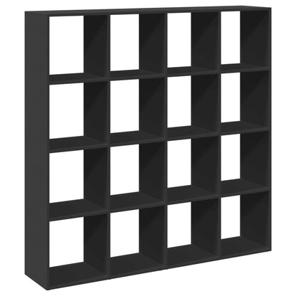 Boekenkast 137,5x29x137,5 cm bewerkt hout zwart