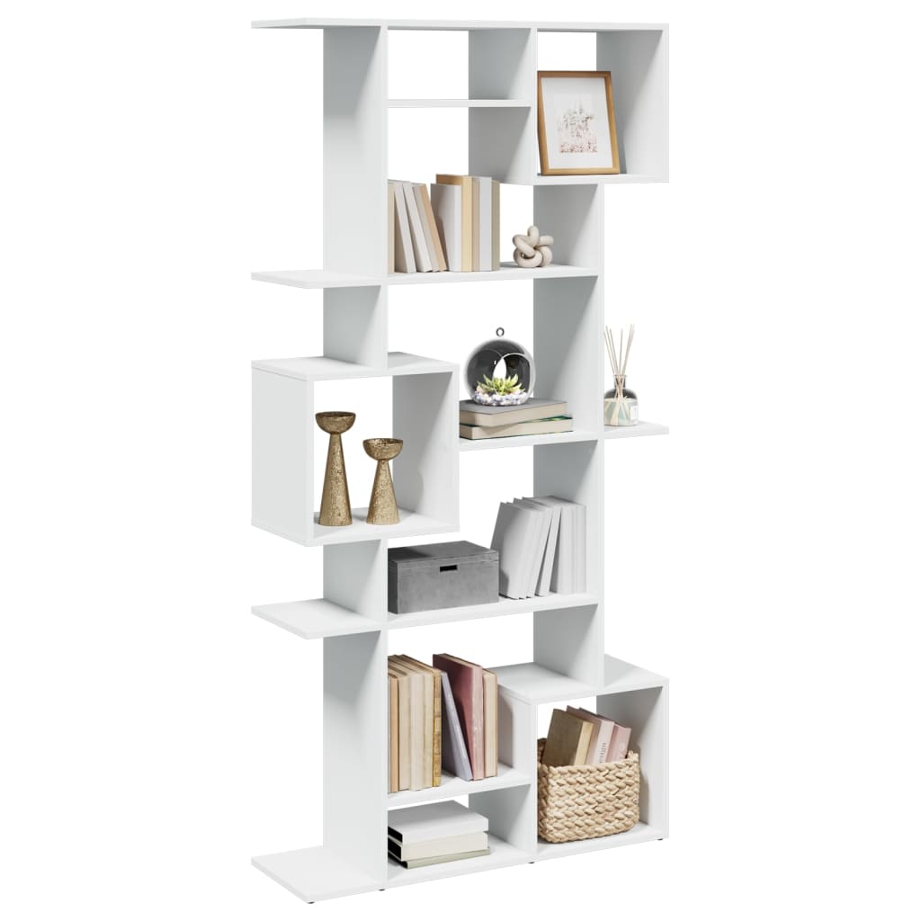 Boekenkast 92x29x188 cm bewerkt hout wit